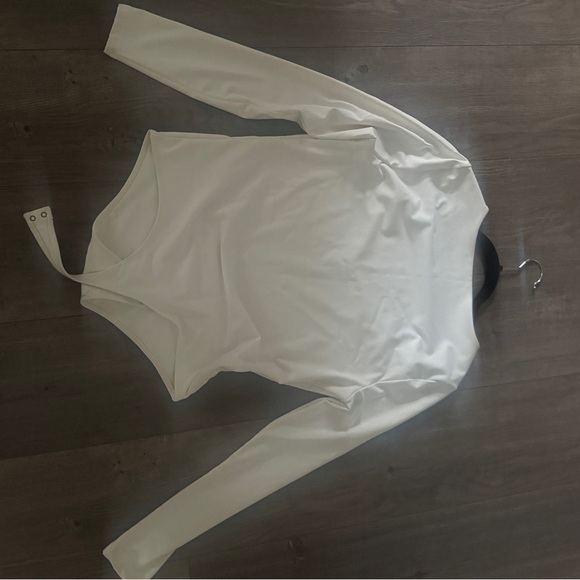 Abercrombie & Fitch Soft Square Neck Bodysuit 🤍 L NWT - Picture 2 of 6